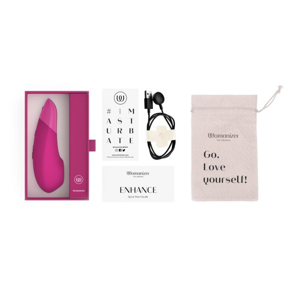 Womanizer Enhance - sugador clitoriano a ar - silicone rosa