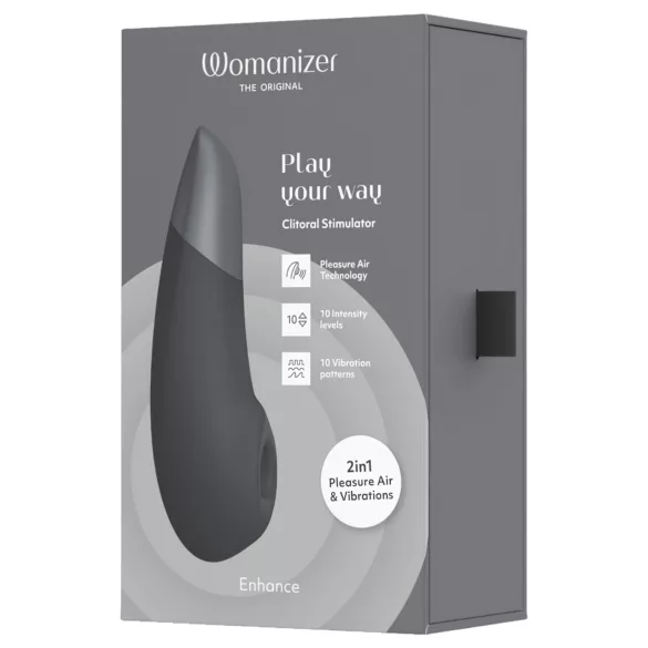 Womanizer Enhance 2 em 1 sugador de clitóris por ondas de ar + vibrador (preto)