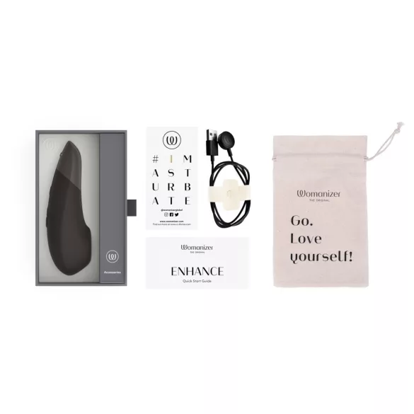 Womanizer Enhance 2 em 1 sugador de clitóris por ondas de ar + vibrador (preto)