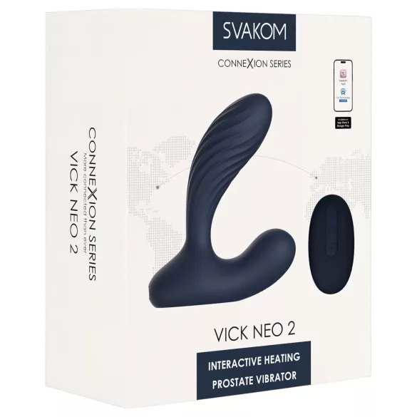 Svakom Vick Neo 2 - vibrador anal inteligente - silicone azul
