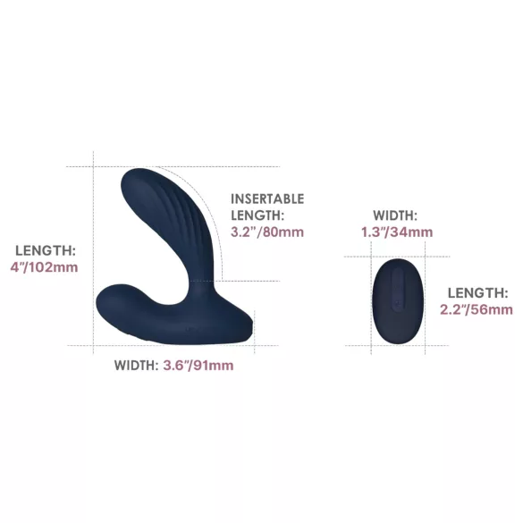 Svakom Vick Neo 2 - vibrador anal inteligente - silicone azul