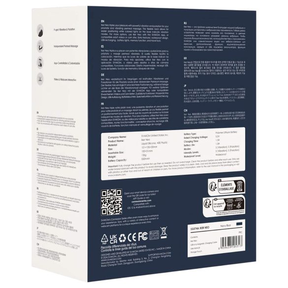 Svakom Iker Neo - vibrador anal interativo pulsante - silicone azul