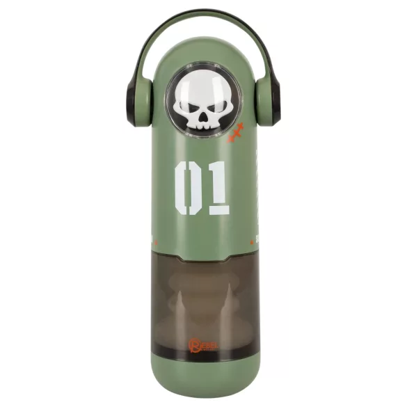 Rebel Skull - masturbador empurrador e vibratório (verde)