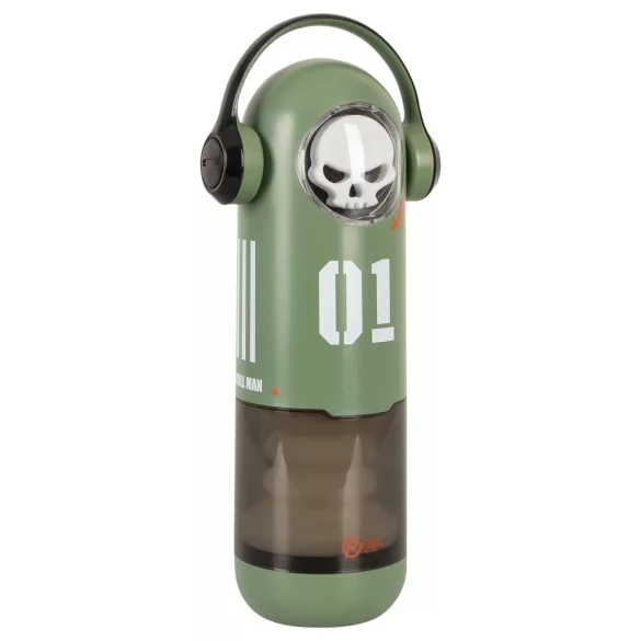 Rebel Skull - masturbador empurrador e vibratório (verde)