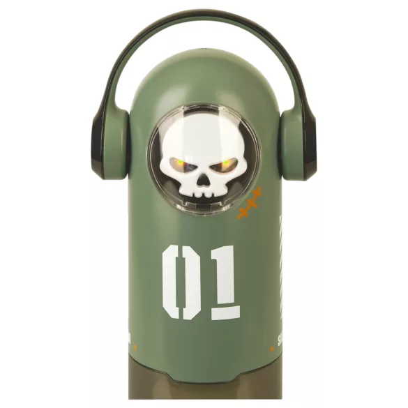 Rebel Skull - masturbador empurrador e vibratório (verde)