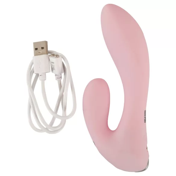 Beau Coeur Cerya - vibrador mini com estimulador clitóris - cor rosa claro