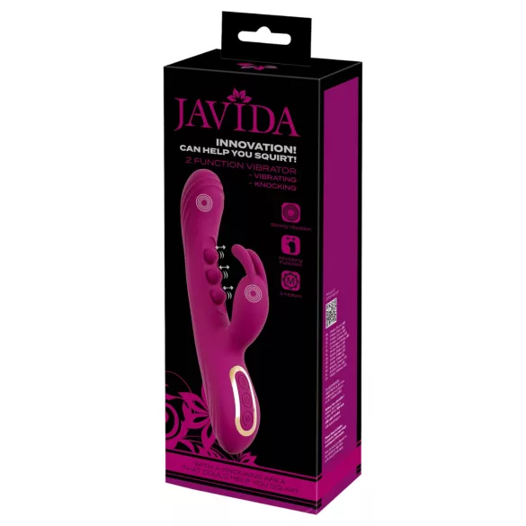 Javida - vibrador com esferas e estimulador de clitóris - silicone lilás