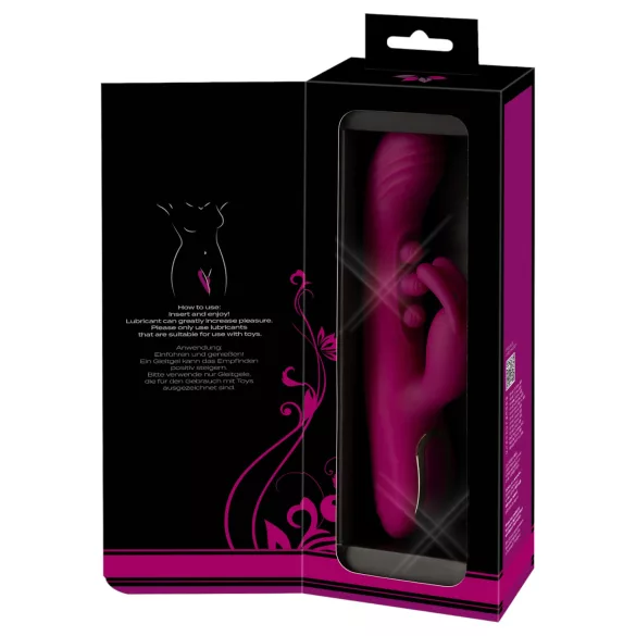 Javida - vibrador com esferas e estimulador de clitóris - silicone lilás
