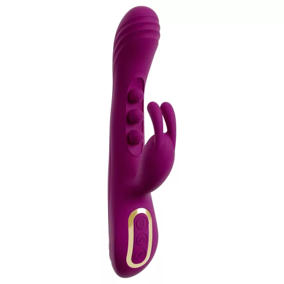 Javida - vibrador com esferas e estimulador de clitóris - silicone lilás