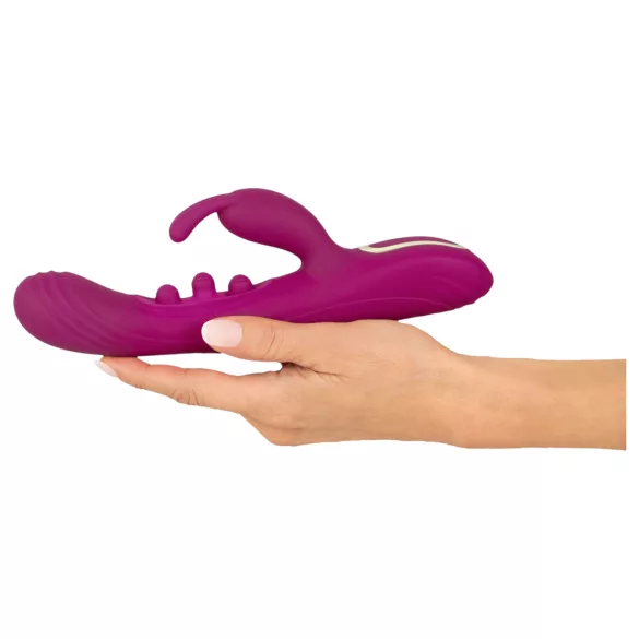 Javida - vibrador com esferas e estimulador de clitóris - silicone lilás