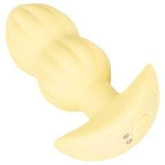   Cuties Mini - plug anal vibratório texturizado - silicone amarelo