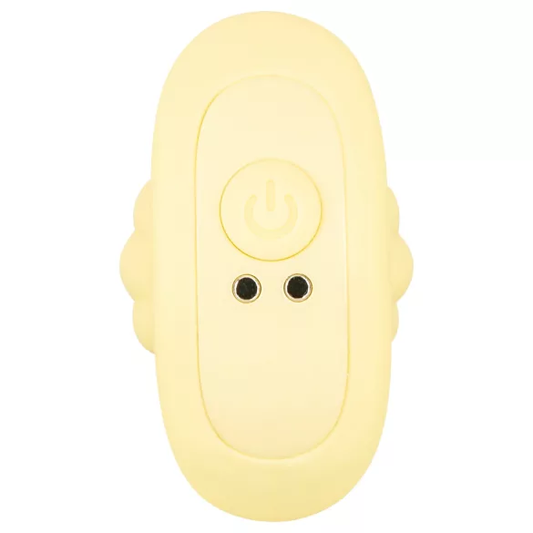 Cuties Mini - plug anal vibratório texturizado - silicone amarelo