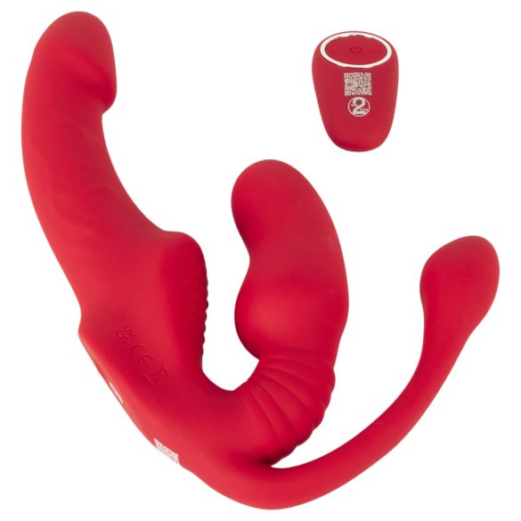 You2Toys Strapless - vibrador triplo de usar com arnês (rosa)