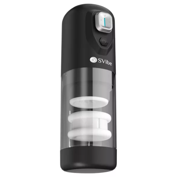 Snail Vibe Ikon Spark - masturbador automático masculino - silicone preto