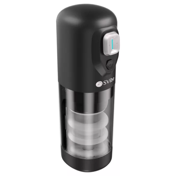 Snail Vibe Ikon Spark - masturbador automático masculino - silicone preto