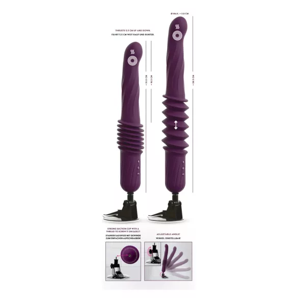 You2Toys - vibrador de impulso aquecido com controlo remoto (roxo)
