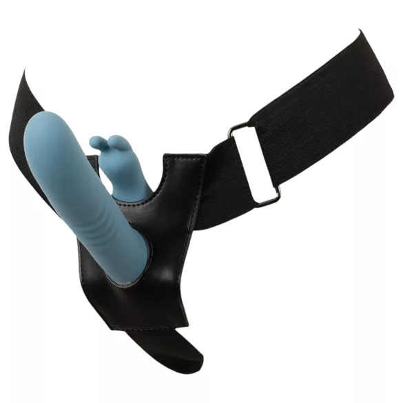 You2Toys - Vibrador com arnês de coelhinho em 3 peças com comando remoto (azul)