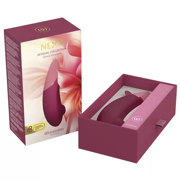 Womanizer Next - estimulador clitóris sucção recarregável - bordô