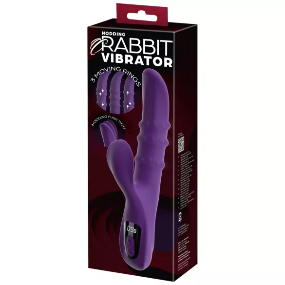 You2Toys - vibrador com braço estimulador do clitóris oscilante e anel móvel (roxo)