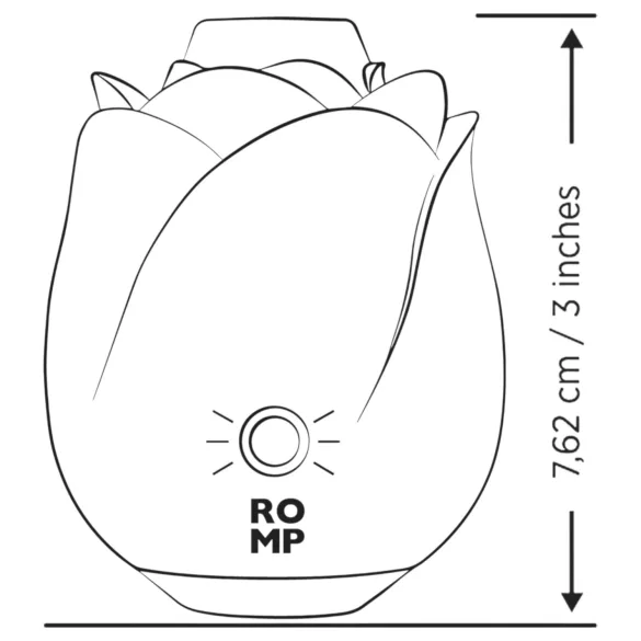 ROMP Rose Glow - estimulador de clitóris por ondas de ar (azul)