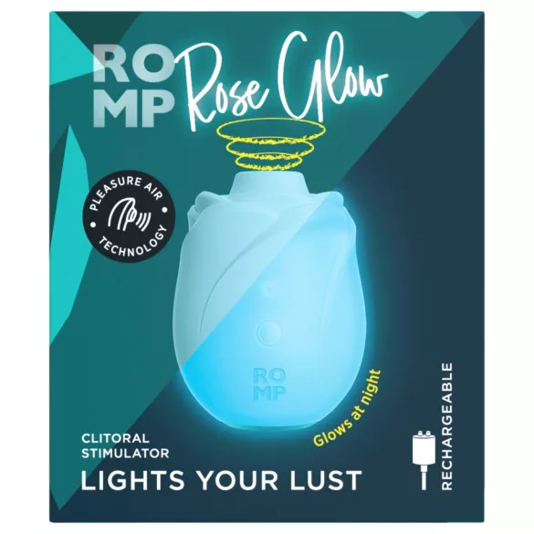 ROMP Rose Glow - estimulador de clitóris por ondas de ar (azul)