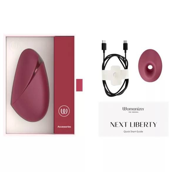 Womanizer Next Liberty - estimulador de clitóris por ondas de ar (vermelho)
