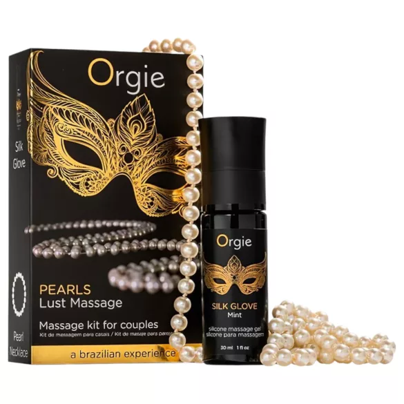 Orgie - colar de pérolas eróticas e gel de massagem íntima 30ml