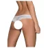 Obsessive Alabastra - tanga aberta feminina - laço floral - branco - L/XL