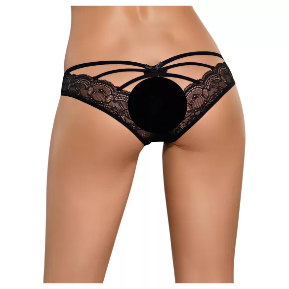 Obsessive Frivolla - picante calcinha rendada feminina - preta - L/XL