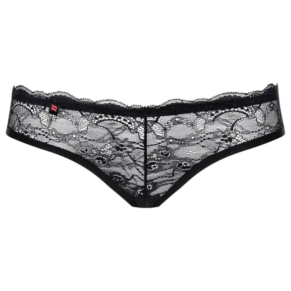 Obsessive Frivolla - picante calcinha rendada feminina - preta - L/XL