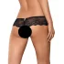Obsessive Merossa - tanga aberta feminina com strass - preto - L/XL