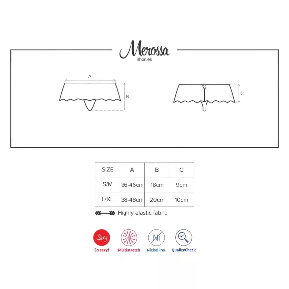 Obsessive Merossa - tanga aberta feminina com strass - preto - L/XL