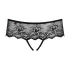 Obsessive Merossa - tanga aberta feminina com strass - preto - 2XL/3XL