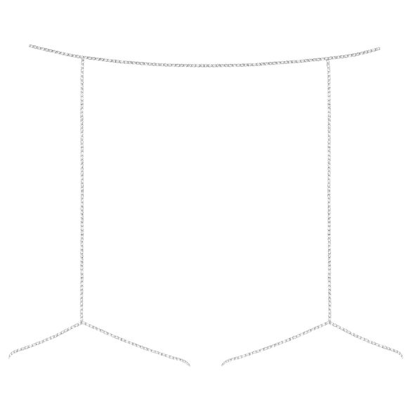 Obsessive Bijou 905 - cinto corporal de joias (prata) - S-L