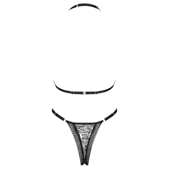 Obsessive Xenita - Conjunto sutiã transparente estampado (cinza)