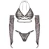 Obsessive Addia - conjunto em rede com estampado de leopardo