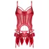 Obsessive Gifty - espartilho e tanga aberta conjunto (vermelho) - L/XL
