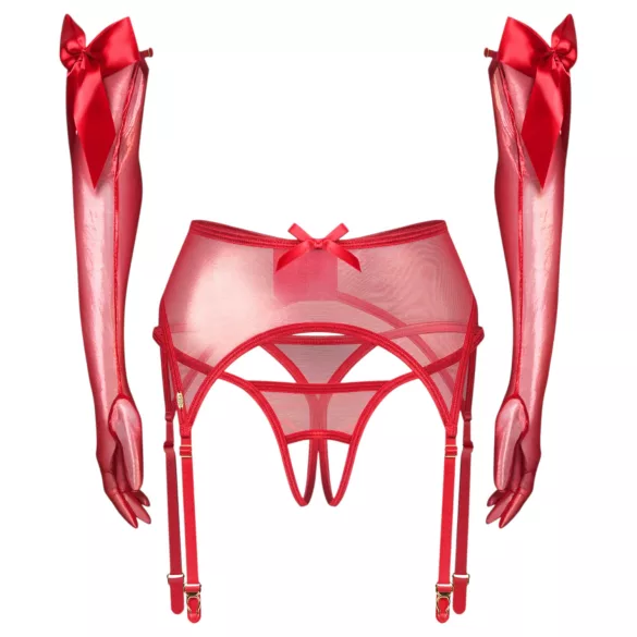 Obsessive Gifty - conjunto de três peças com liga (vermelho) - L/XL