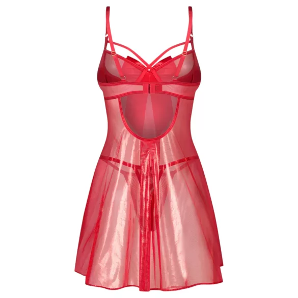 Obsessive Gifty - conjunto de baby doll e tanga (vermelho) - L/XL
