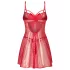 Obsessive Gifty - conjunto de baby doll e tanga (vermelho) - L/XL