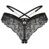 Obsessive Matildea - tanga rendada aberta (preta) - L/XL