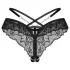 Obsessive Matildea - tanga rendada aberta (preta) - L/XL
