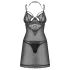 Obsessive Matildea - conjunto de camisa de dormir e tanga (preto) - L/XL
