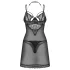 Obsessive Matildea - conjunto de camisa de dormir e tanga (preto) - L/XL