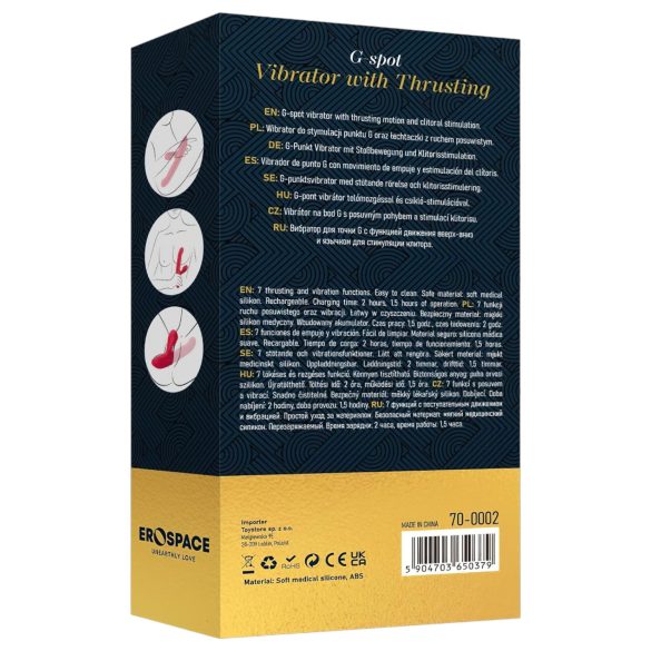 Sweet Play - vibrador 2 em 1 com movimento de empuxo e estimulador de clitóris