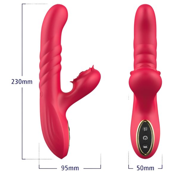Sweet Play - vibrador 2 em 1 com movimento de empuxo e estimulador de clitóris