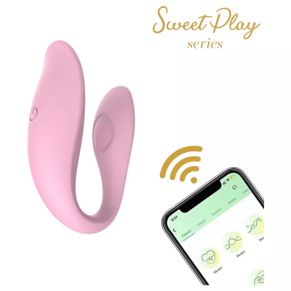 Sweet Play - Vibrador para casais controlado por app (rosa)
