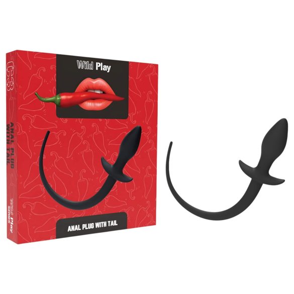 Wild Play - plug anal cauda animal - silicone preto
