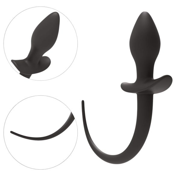 Wild Play - plug anal cauda animal - silicone preto