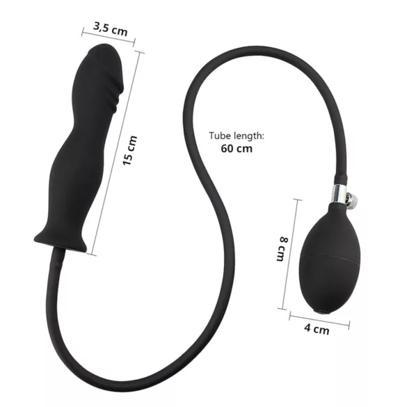 Wild Play - plug anal inflável - silicone preto